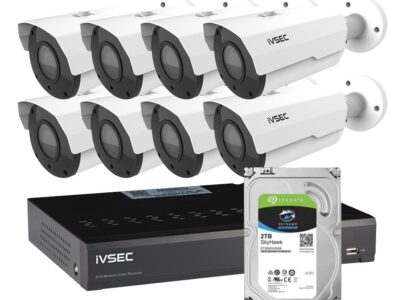 LX Series Kit 8 X NC317XC 5MP IP Cam  IVNR008XB-2TB 8 x PoE NVR 4K IVS