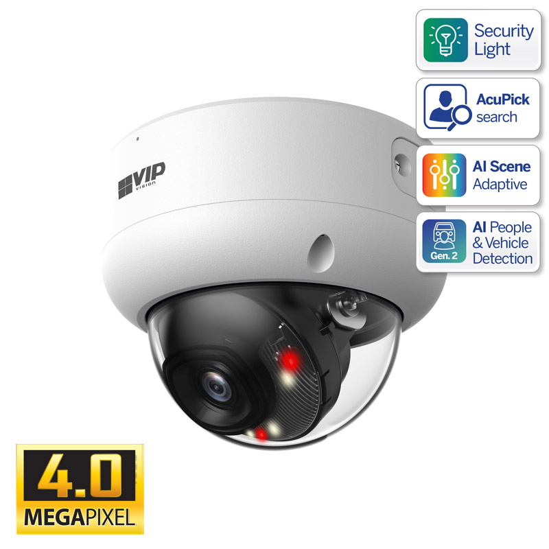 Professional AI Series 4.0MP Fixed Vandal Dome - VSIPP-4DIRD-I3