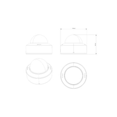 4MP Fixed Lens Dome Cam, Hybrid LED - DAH-340IPSN-28 - Image 2