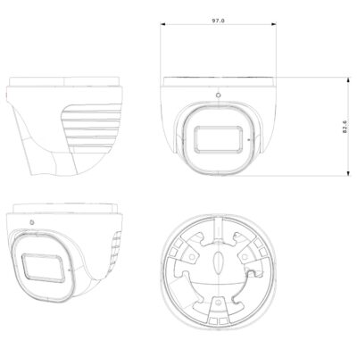 20M IR / White LED 8MP Fixed Lens Dome - DH-380IPSN-28-G - Image 2