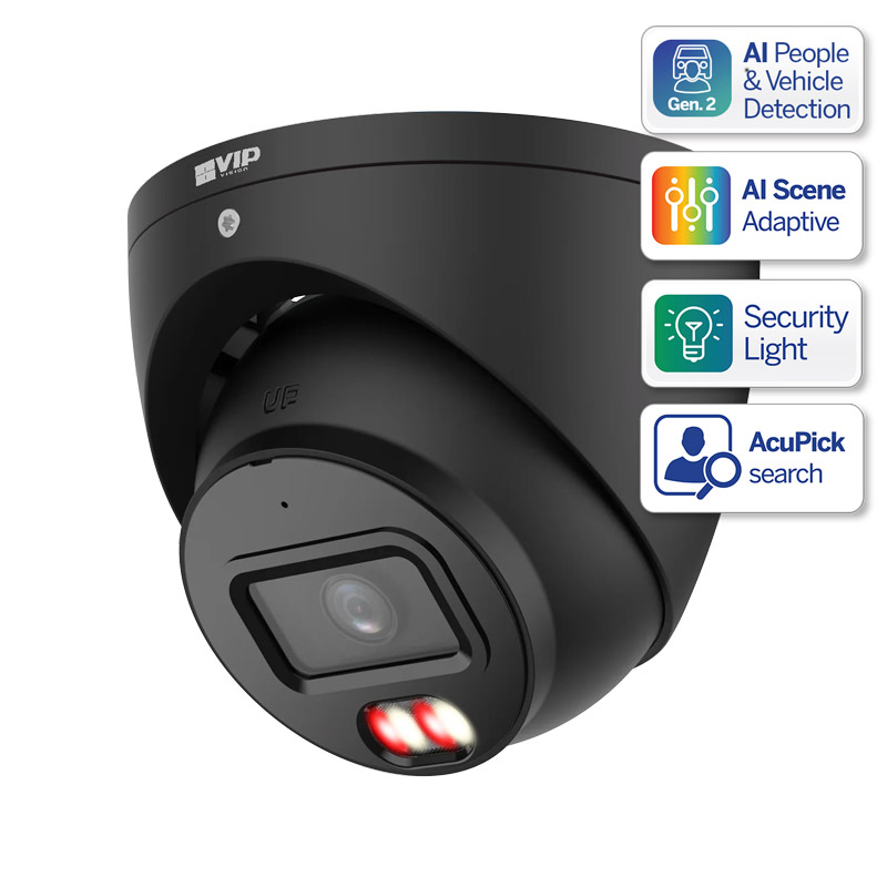 Professional AI Series 6.0MP Fixed Turret (Black) - VSIPP-6DIRG-I3-B