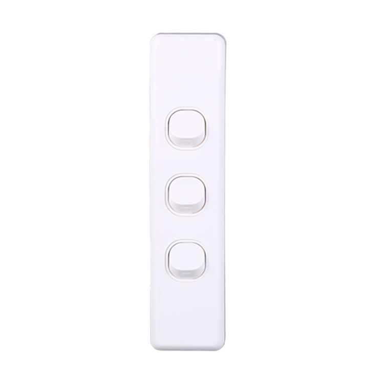 AVOL Architrave 3 Gang Light Switch | White - ESW122