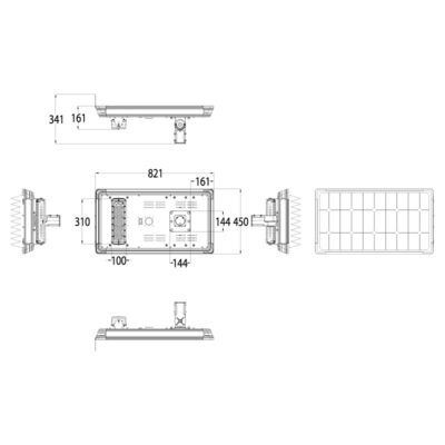 20W Microwave Sensor Solar LED Street Light - SSL-B20MC - Image 3