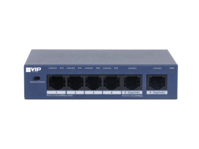 VIP Vision Unmanaged 4-Port PoE Switch with 2-Port Uplink (100M) - VSPOE-SWA4U