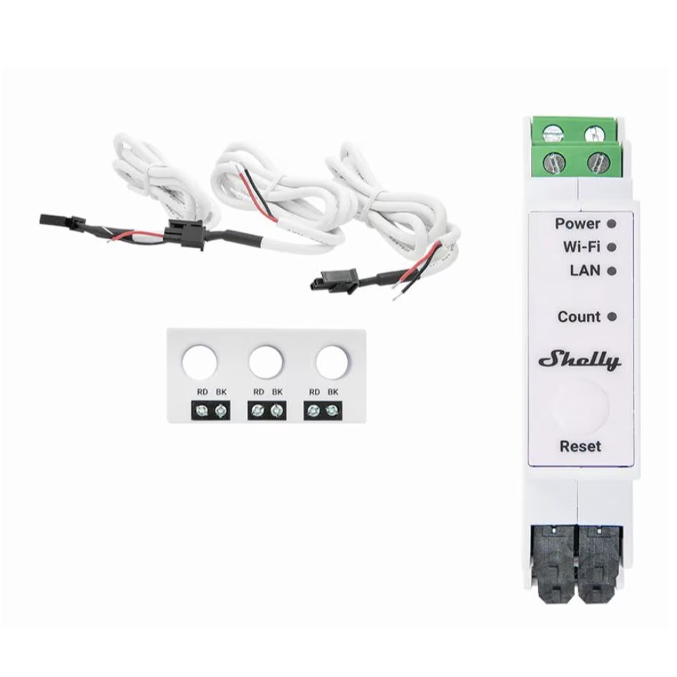 Shelly Three Phase DIN Rail Energy Meter Pro 3CT