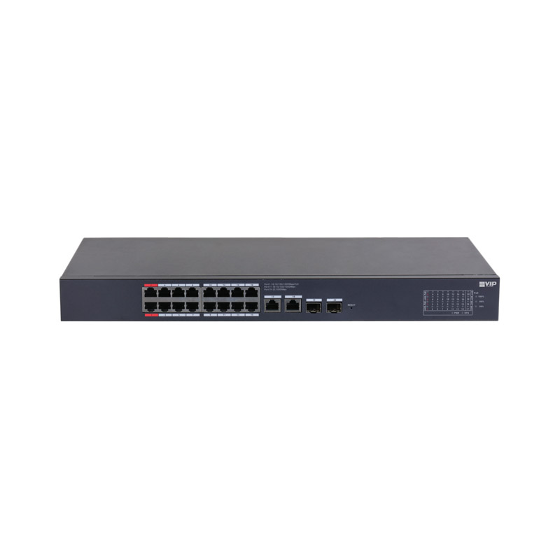 VIP Vision 16-Port 1000M Gigabit Managed Hi-PoE Ethernet Switch - VSPOE-SWB16C