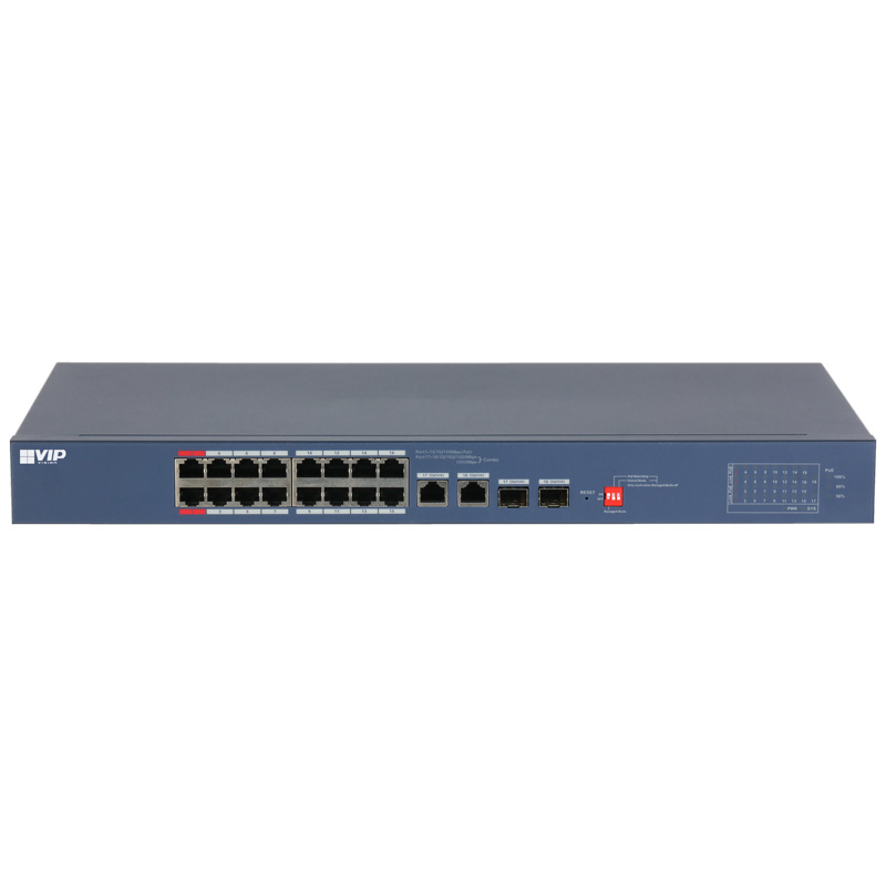 VIP Vision 16-Port 100M Fast Managed Hi-PoE Ethernet Switch - VSPOE-SWA16C2