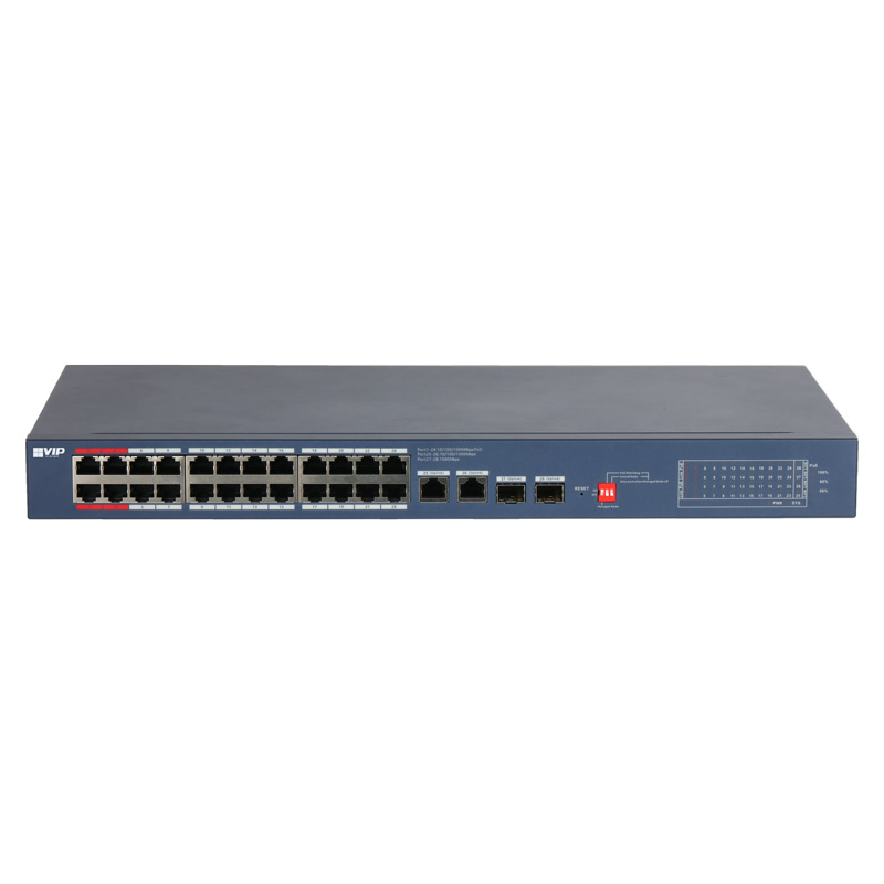 VIP Vision 24-Port 1000M Gigabit Managed Hi-PoE Ethernet Switch - VSPOE-SWB24C2