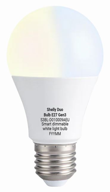 SHELLY DUO BULB E27 GEN3