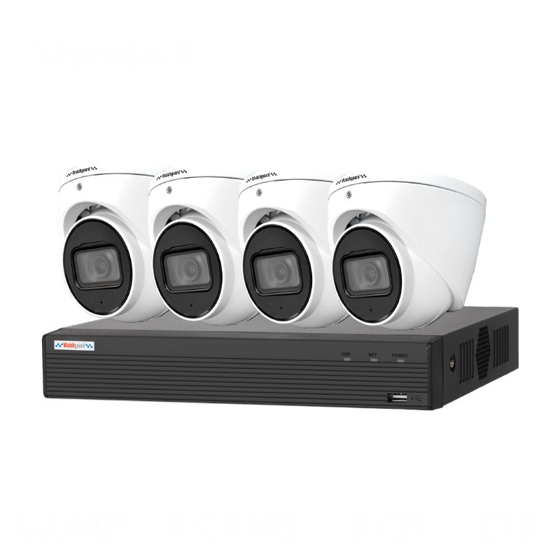 LA Series 8 Channel 6.0MP AI Surveillance Kit (8CH, 4 Cams) - NVRKIT-LA860-4C