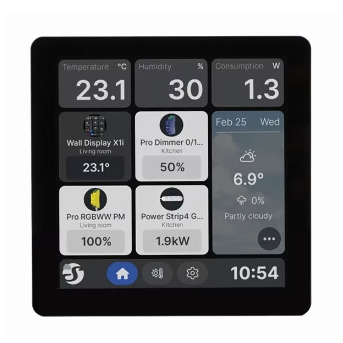 Shelly Wall Display X1i Black